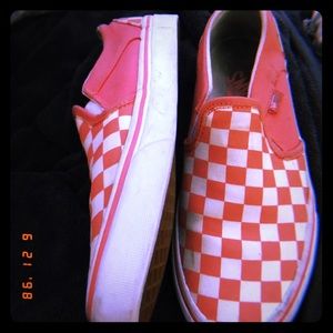 Hot pink checkered vans